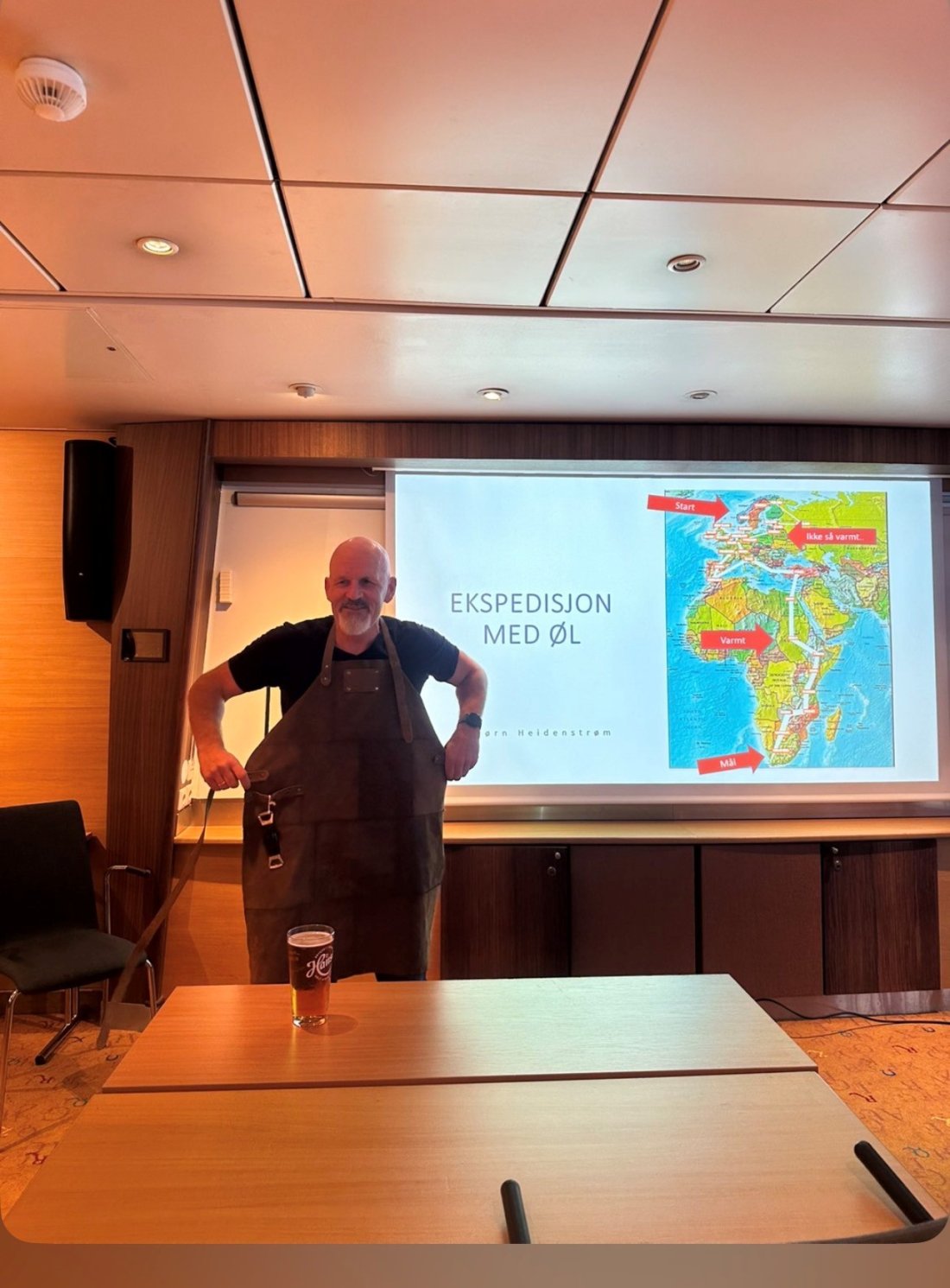 Verdensmann: Bjørn Heidenstrøm fortalte om sykkelturen han gjennomførte i 2009-2010 fra Oslo til Sør Afrika (!) hvor formålet var å rette fokus mot FNs viktige arbeid.&nbsp;